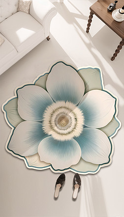 北欧唯美立体花卉花朵异形地毯客厅沙发地毯床边毯