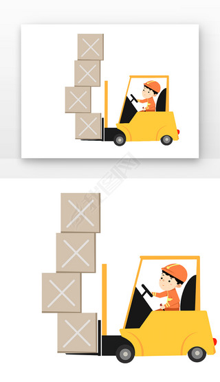 叉车安全漫画开叉车搬运货物