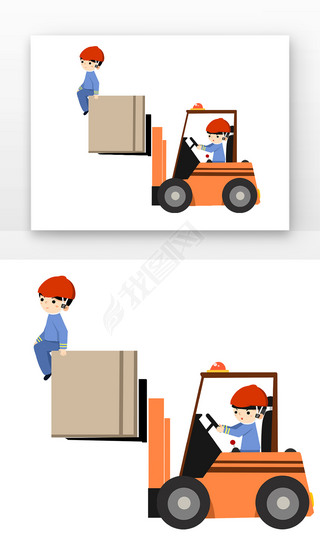 叉车安全漫画开叉车货物搬运