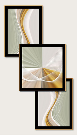 现代抽象几何小清新线条北欧创意玄关装饰画