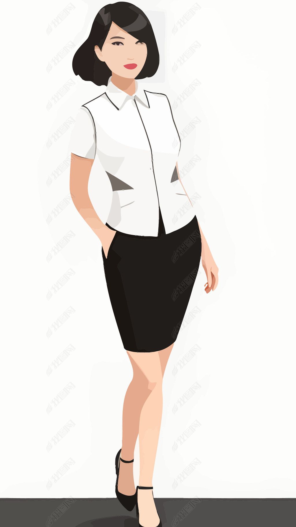 职业女性秘书办公插画04下载-编号33438350-人物类卡通形象-我图网