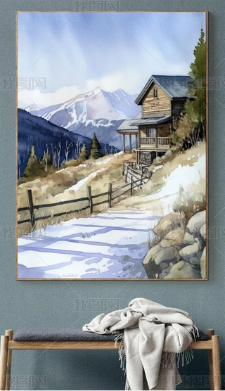 水彩雪景怎么画专题模板-水彩雪景怎么画图片素材下载-我图网