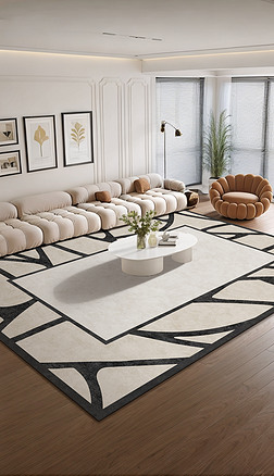 现代抽象条纹地毯地毯客厅地毯床边艺术地毯