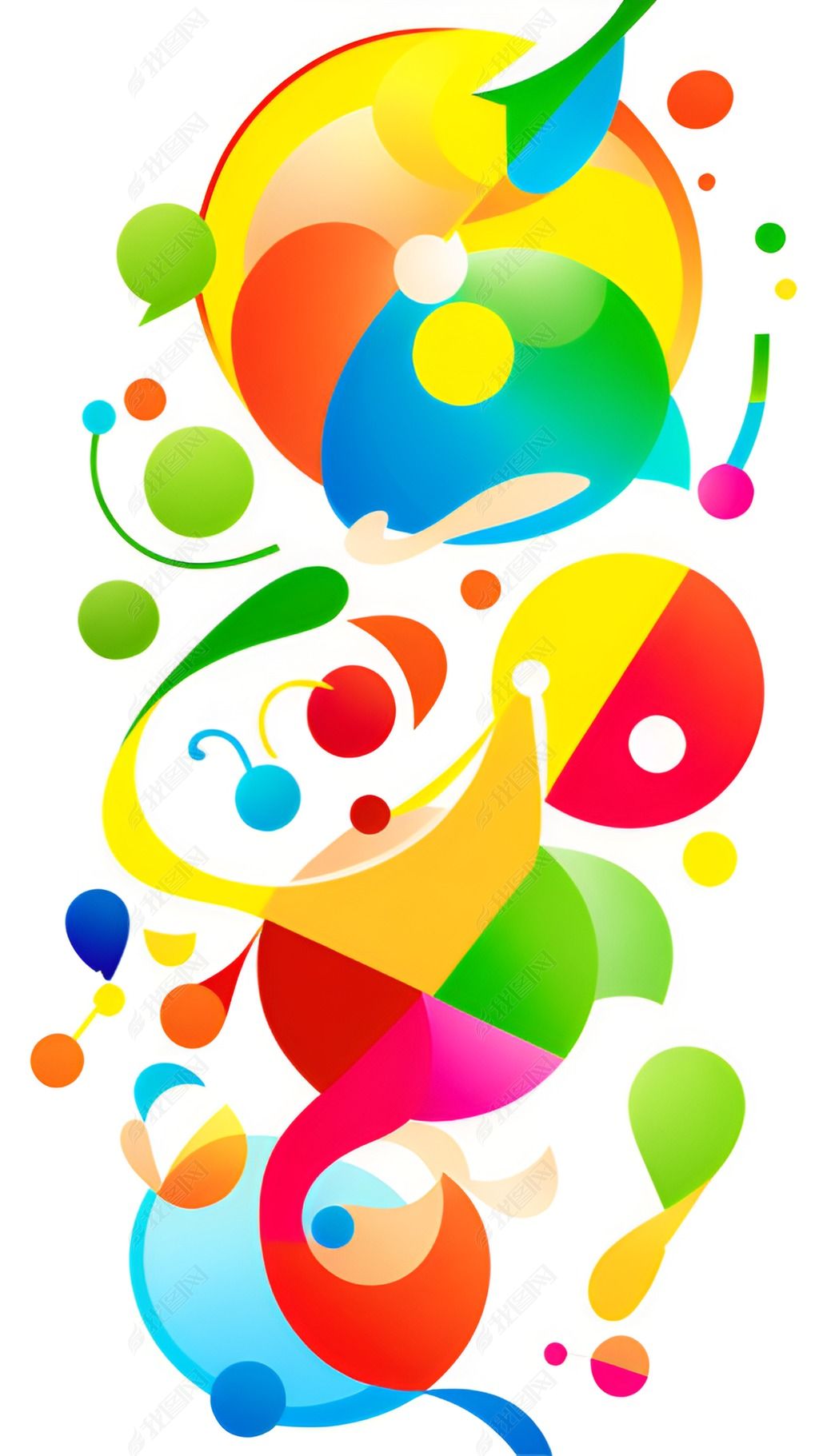 原创多彩色块抽象背景版面素材插画底图50-版权可商用