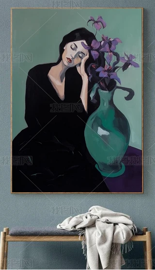 油彩画 人物 抽象的 油画抽象人物现代专题模板-油画抽象人物现代图片素材下载-我图网