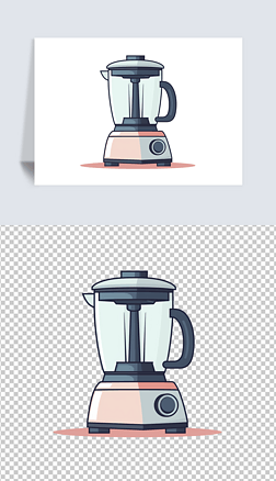 卡通家用电器榨汁机料理机