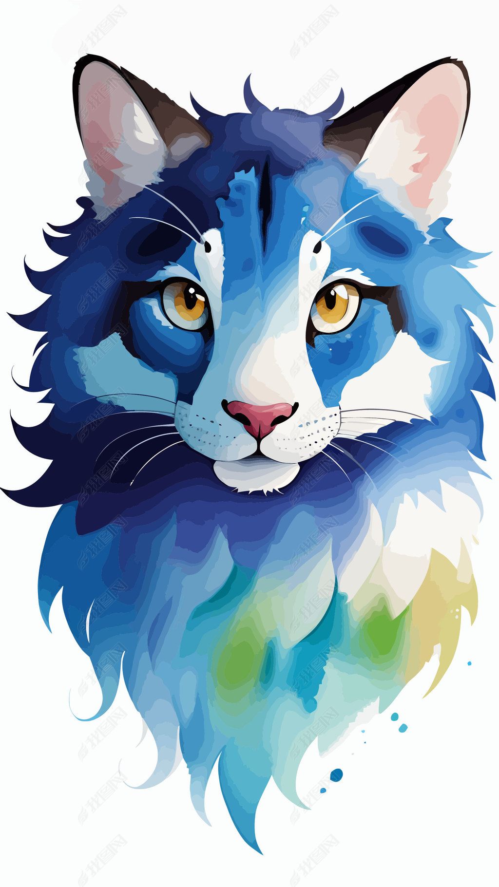 原创卡通动物插画矢量抽象形象插图01-版权可商用