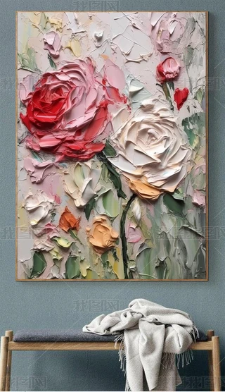 花的抽象油画专题模板-花的抽象油画图片素材下载-我图网