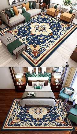 欧式古典花纹拼花地毯土耳其地毯地垫