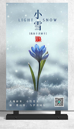 小雪二十四节气海报宣传