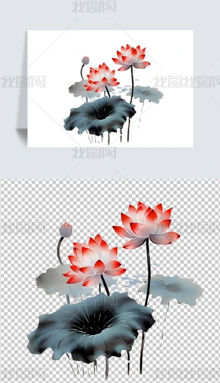 水墨花卉圖 daffodil flowers china japan ink painting sumi-e drawing