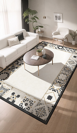 法式奶油风异域波斯图案地毯地毯客厅沙发地毯床边毯