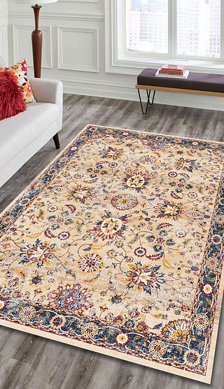 原创波斯地毯高清印花地毯欧美风格块毯