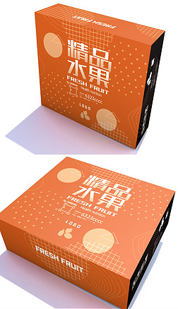 高档几何水果包装设计创意包装箱