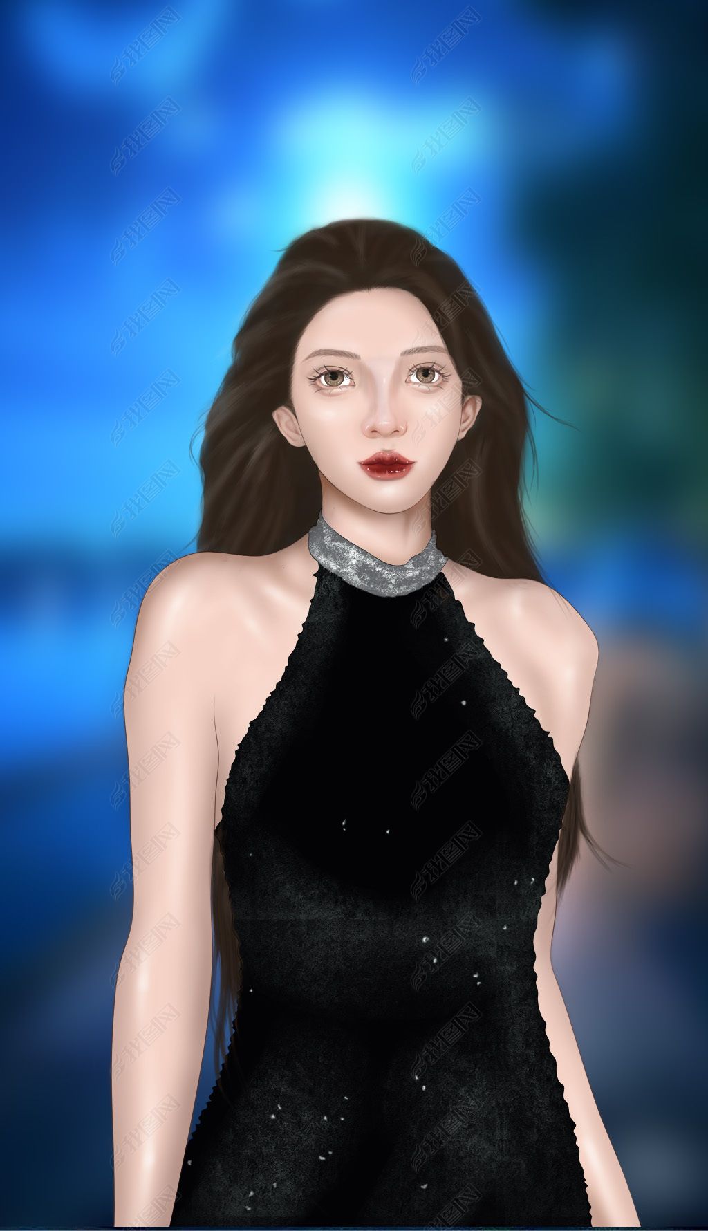 现代小说手绘插画美女动漫女人下载-编号34015060-人物-我图网