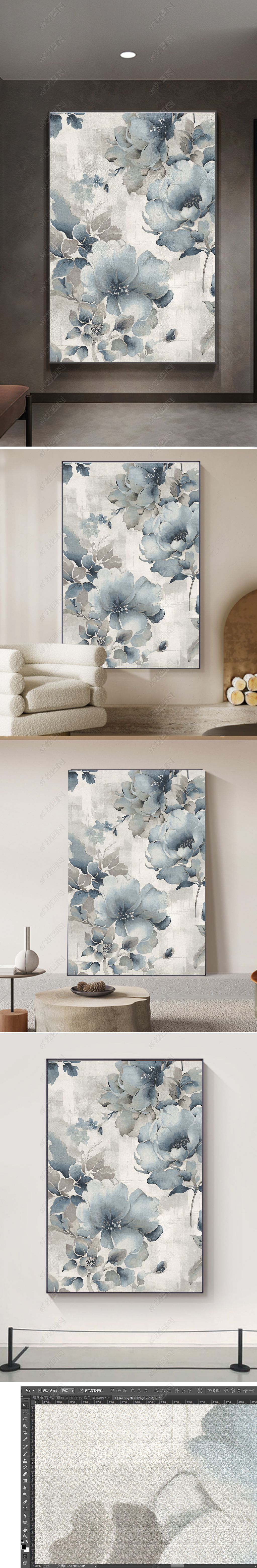 原创个性手绘创意抽象艺术几何挂画现代简约版画