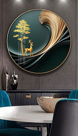 新中式鎏金抽象肌理金箔玄关客厅无框画装饰画