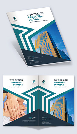 房地产宣传画册封面楼书设计InDesign模板