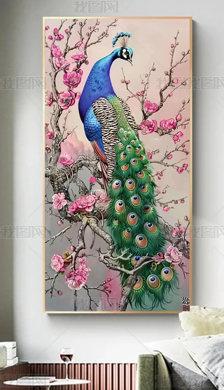 桐竹鳳凰孔雀図屏風｜作品紹介｜キヤノン 綴プロジェクト