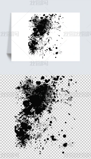 ��ɫ�ɽ�īˮPNG�ز�