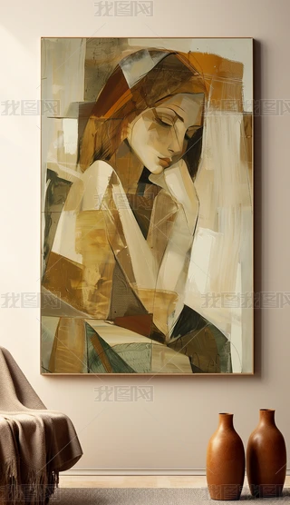 油彩画 人物 抽象的 小丑抽象派画画diy数字油画填充填色手工手绘人物涂鸦涂色油彩画