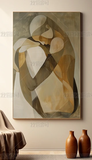 油彩画 人物 抽象的 center