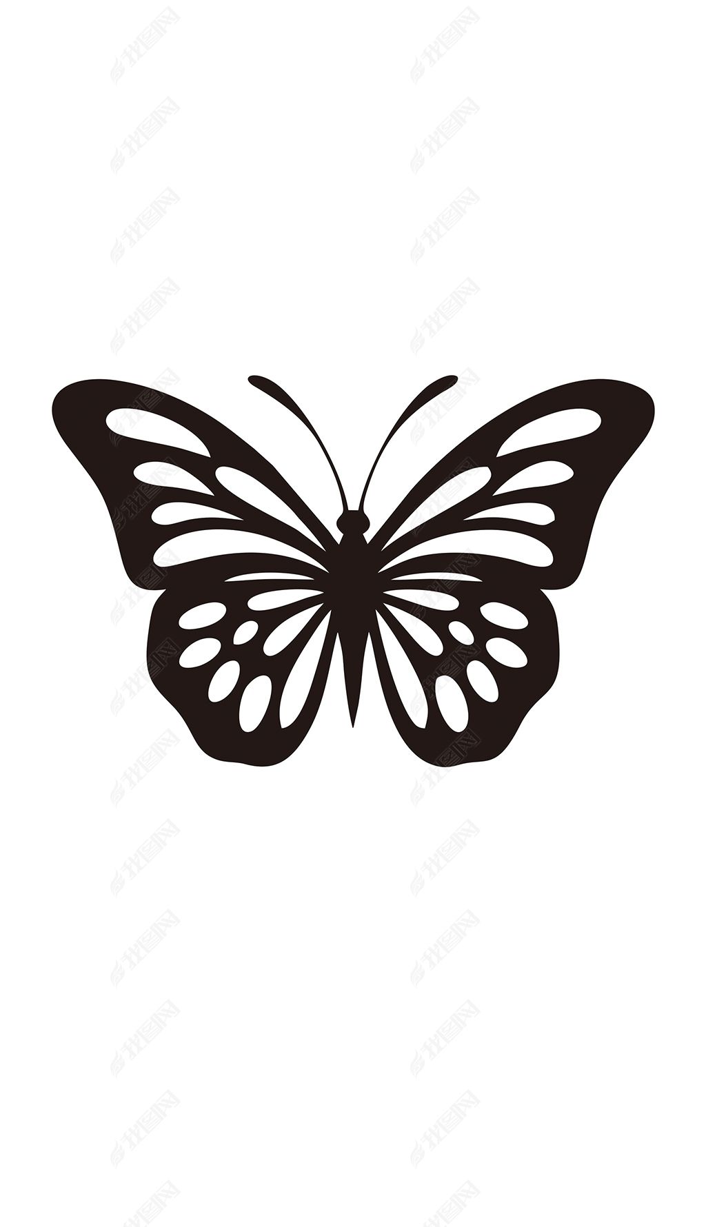 原创蝴蝶线稿矢量图镂空昆虫激光切割雕刻素材