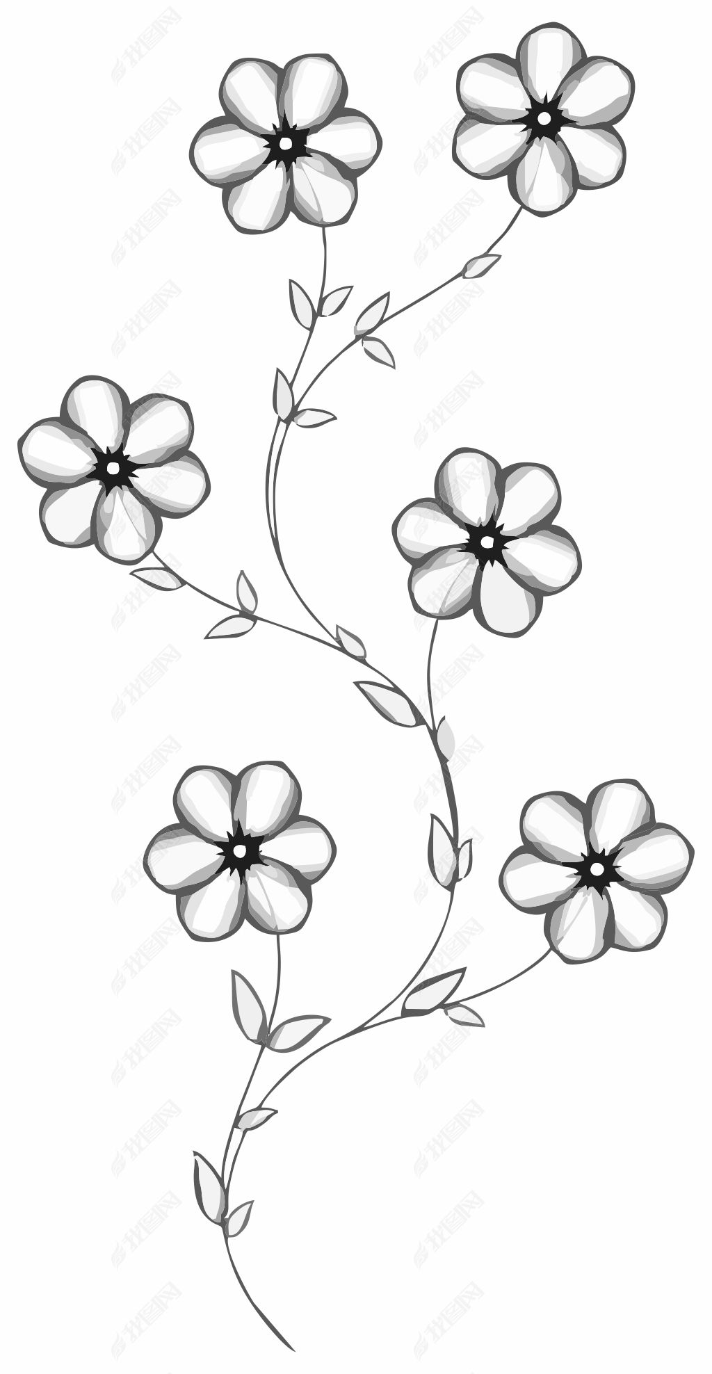 原创手绘花朵花瓣元素