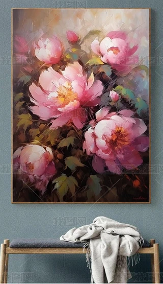 彩虹花抽象油画专题模板-彩虹花抽象油画图片素材下载-我图网