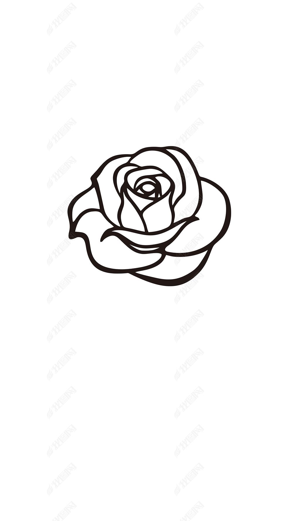 素材简介我图网提供浪漫玫瑰花矢量图玫瑰花线稿轮廓激光雕刻文件