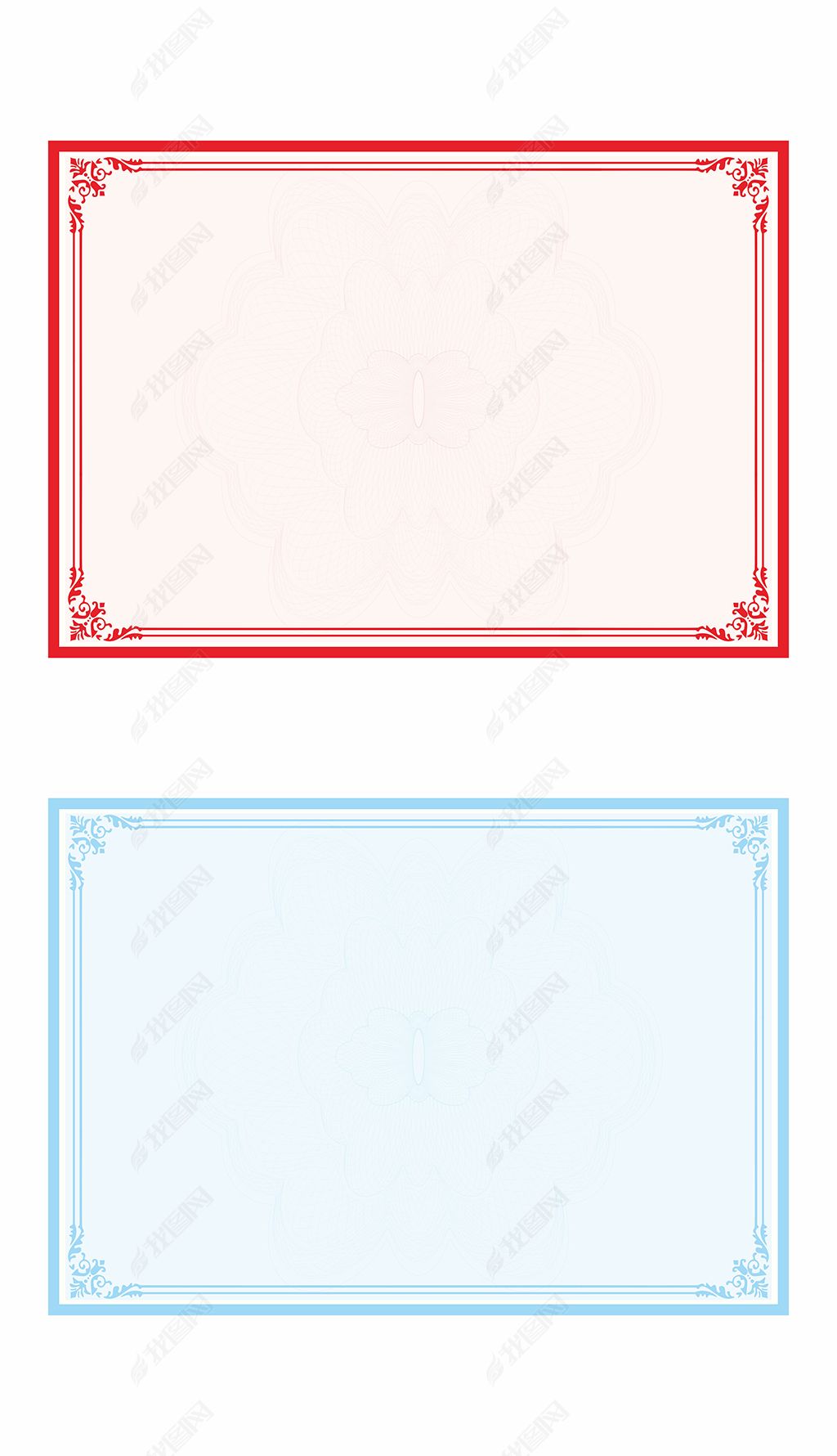 原创证书边框欧式边框证书花纹证书底纹背景装饰矢量素材