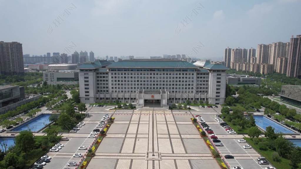 原创安徽滁州市政府航拍-版权可商用