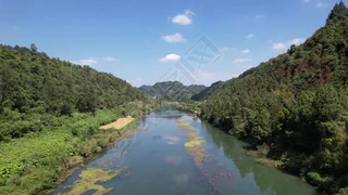 祖国大好河山青山绿水凤凰长潭岗风景区航拍