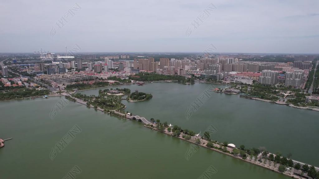 山东聊城聊城古城东昌湖航拍下载-编号34654409-城市全景-我图网
