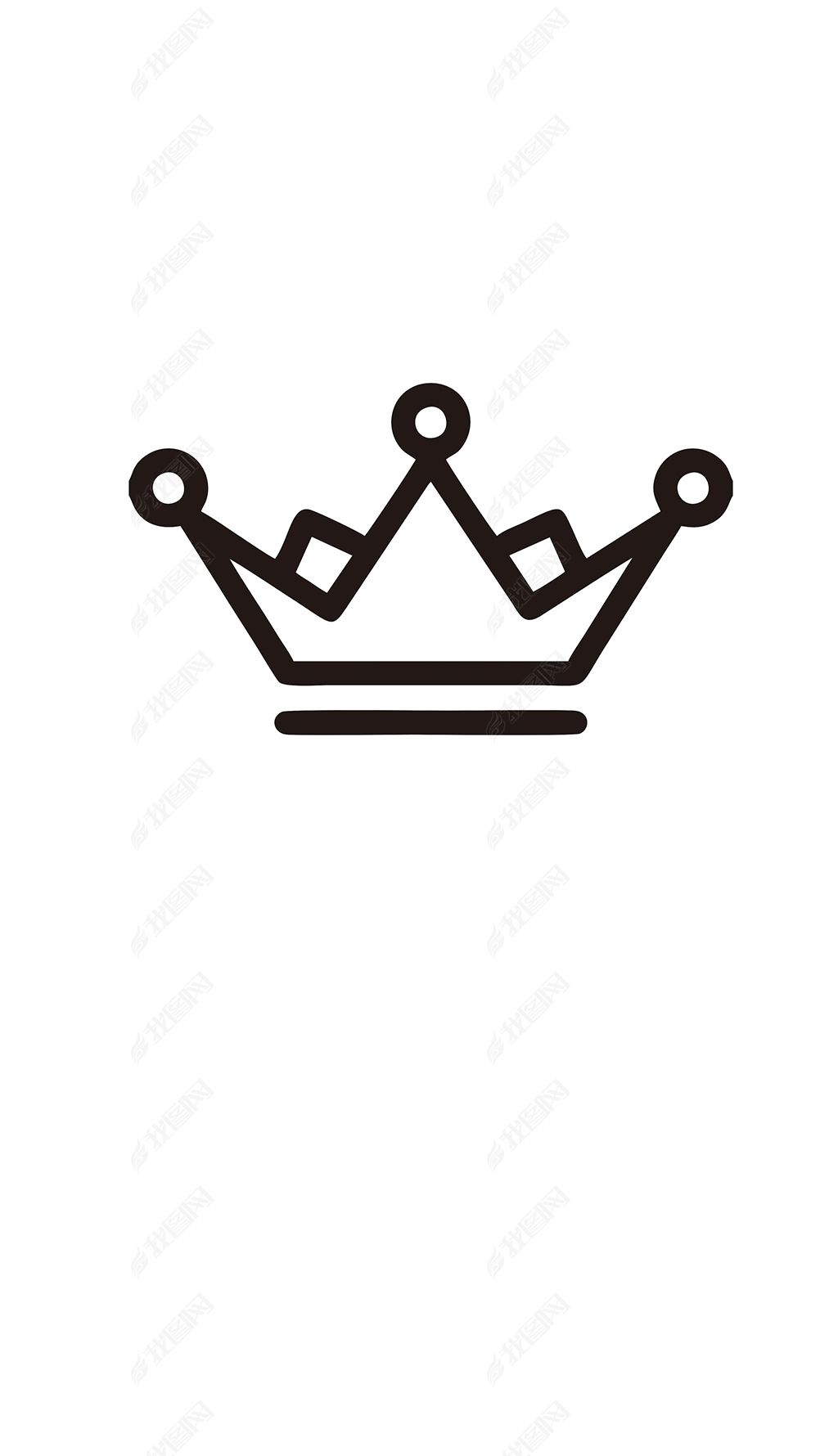 原创皇冠矢量图简笔画免抠元素王冠-版权可商用