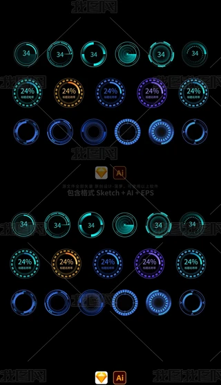 ��п����Ǳ�����תԲ������UI���Ԫ��