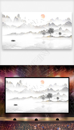 水墨山水画国画山水下载-编号32849955-古典/中国风-我图网