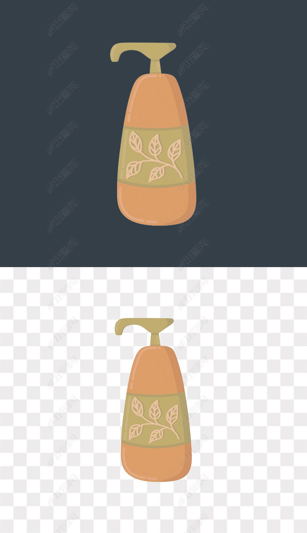 原创可爱洗发水免抠元素png-版权可商用