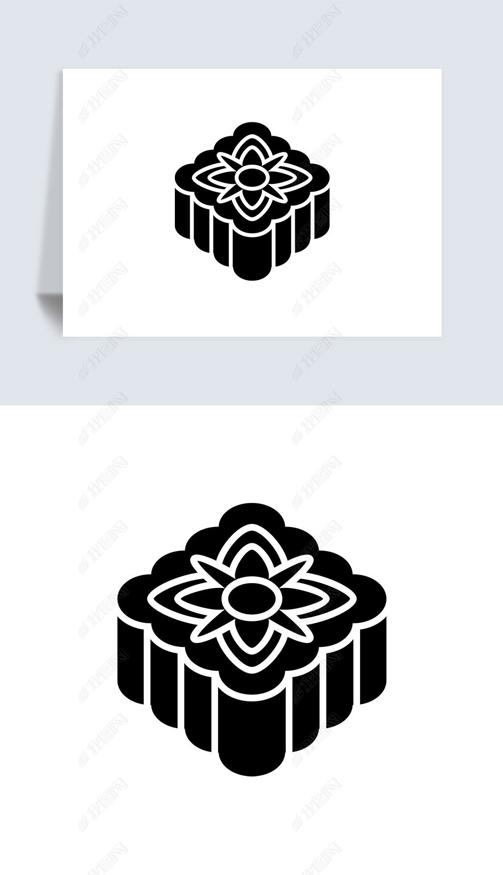 原创中秋节日美食月饼icon图标矢量svg插画素材-版权可商用