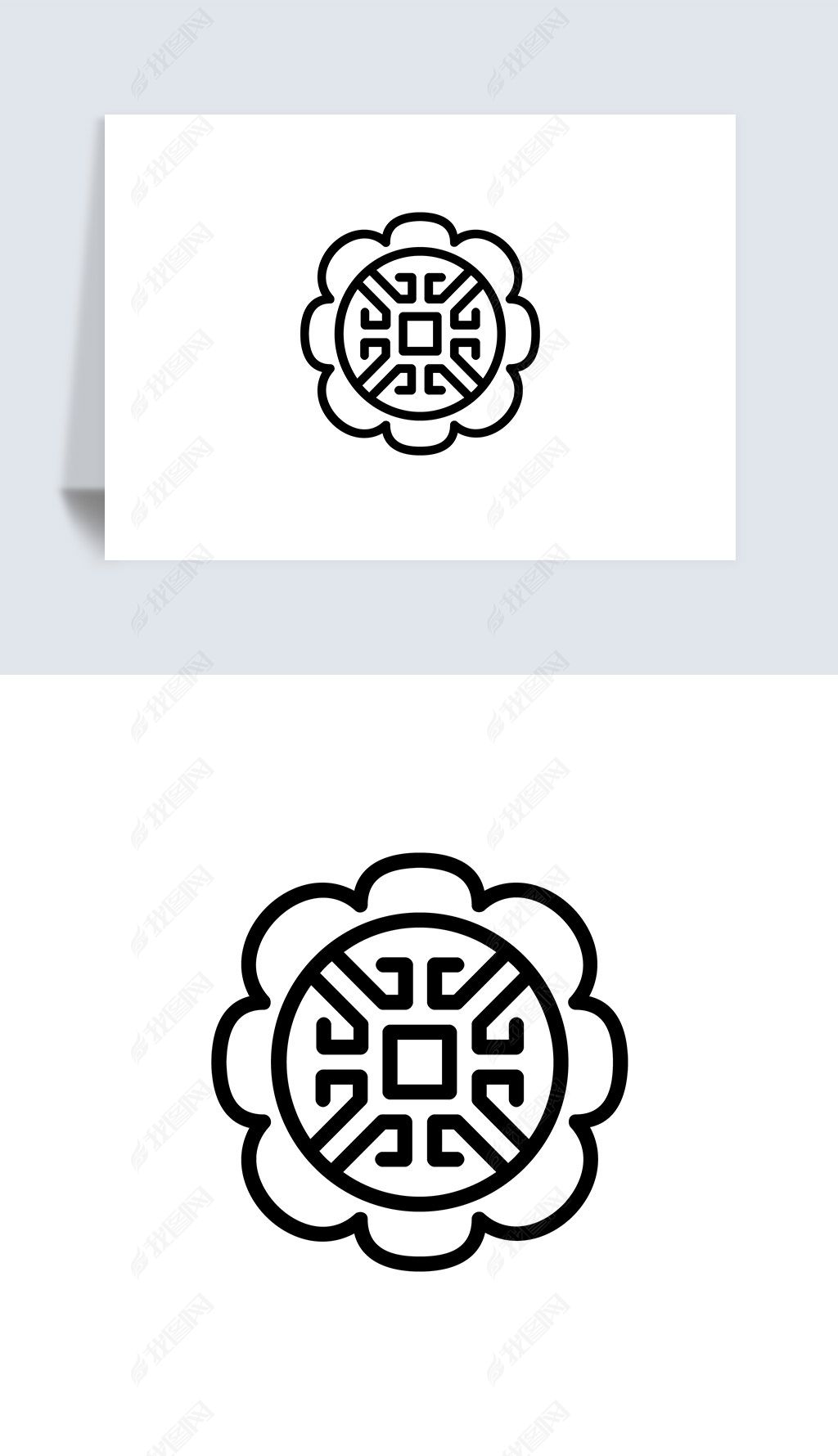 原创中秋节日美食月饼icon图标矢量svg插画素材-版权可商用