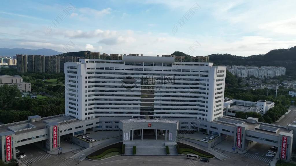 原创航拍台州市人民政府-版权可商用