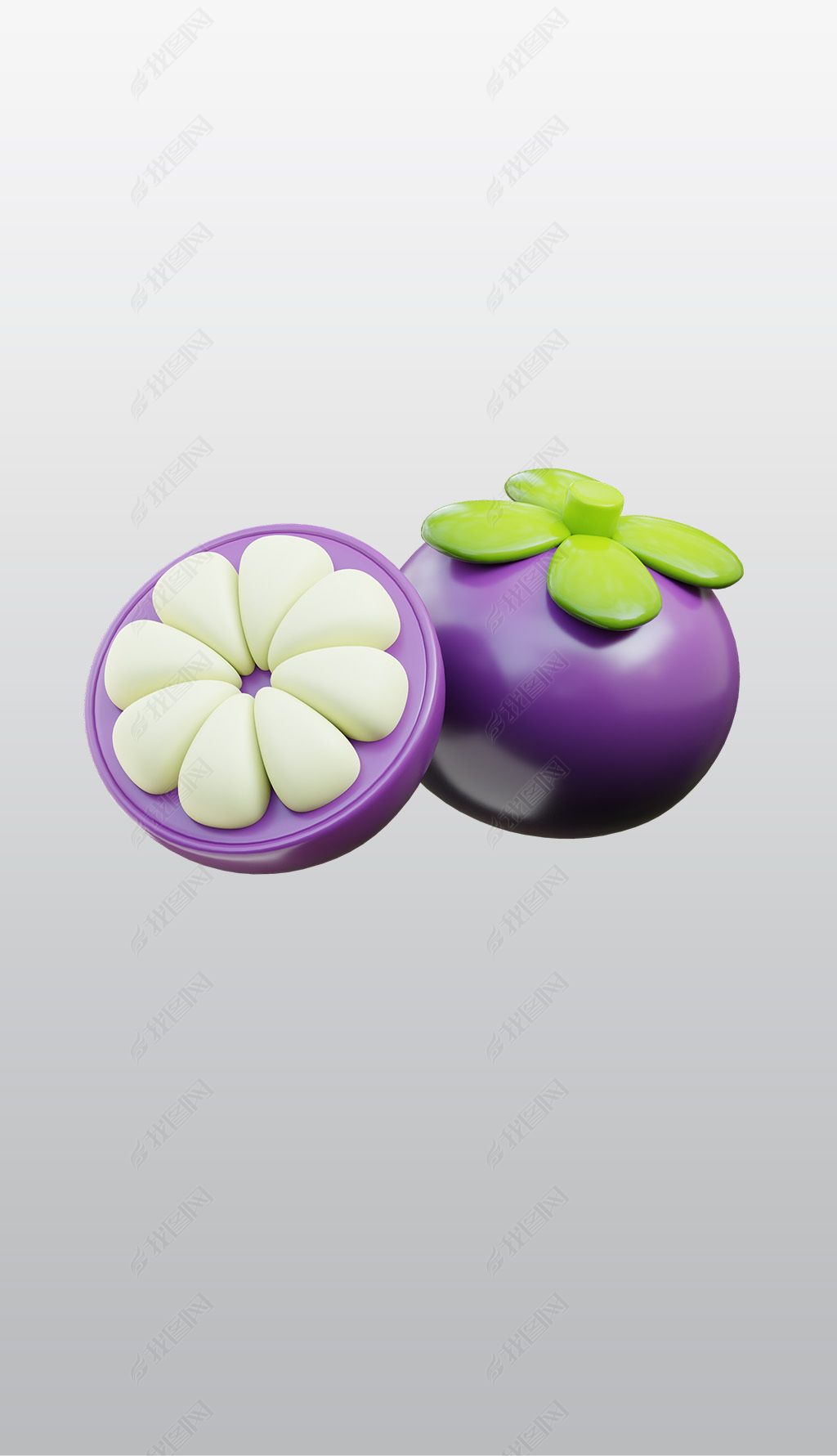 原创日常水果山竹3d图标透明免抠png图片素材-版权可商用