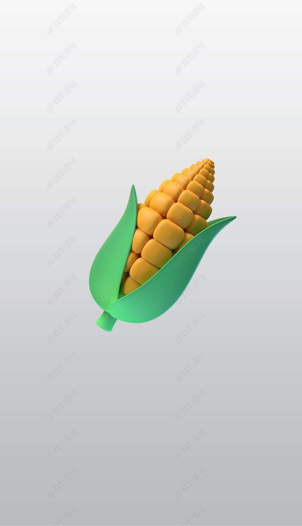 原创玉米3d插图高清透明免抠png图片素材-版权可商用