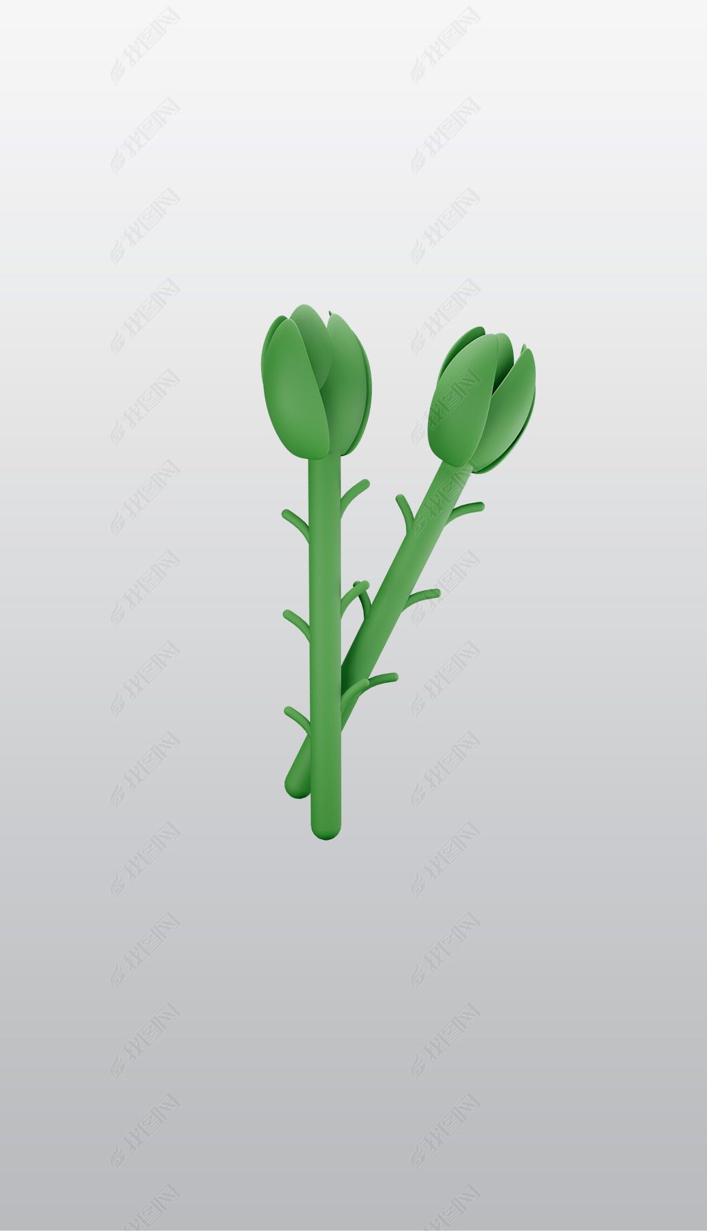 原创芦笋3d插画高清透明免抠png图片素材-版权可商用