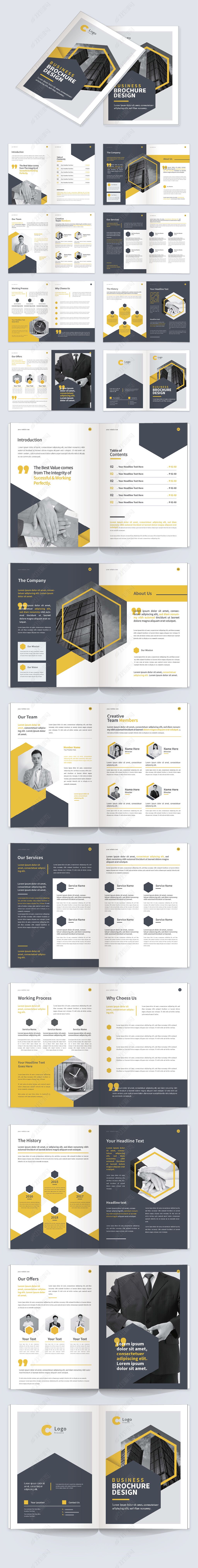 原创公司概况简介商务企业宣传画册word设计模板-版权可商用