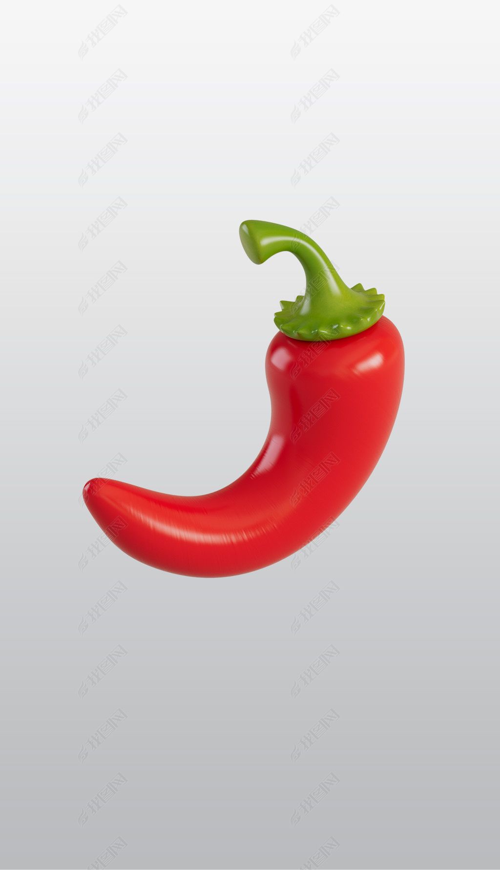 原创红辣椒3d插图海报高清免抠透明png图片素材-版权可商用