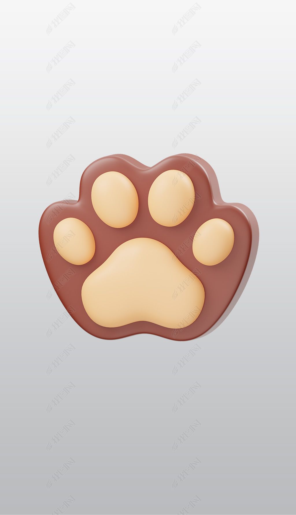 原创宠物动物爪子3d图标高清透明png图片素材