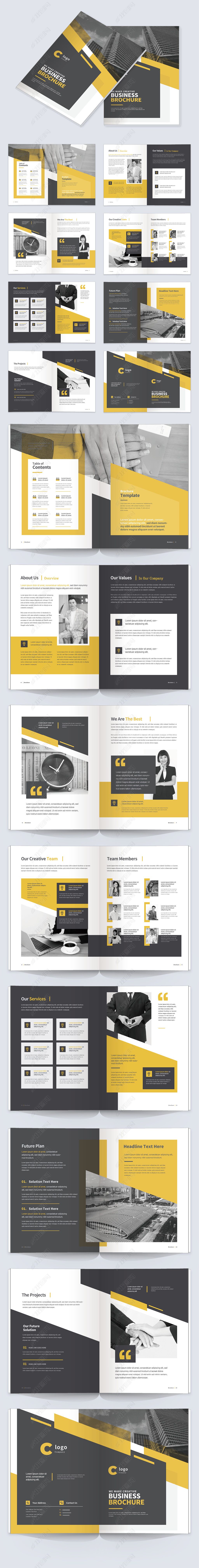 原创品牌指南提案宣传画册word设计模板-版权可商用