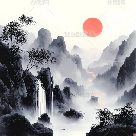 瀑布山泉专题模板-瀑布山泉图片素材下载-我图网