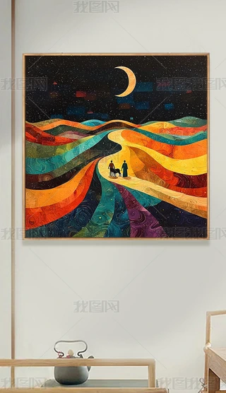 抽象風景画　肉筆油彩画　作者不詳 絵画 油彩肉筆画 海外作家『イタリア港風景』F10 高級額装